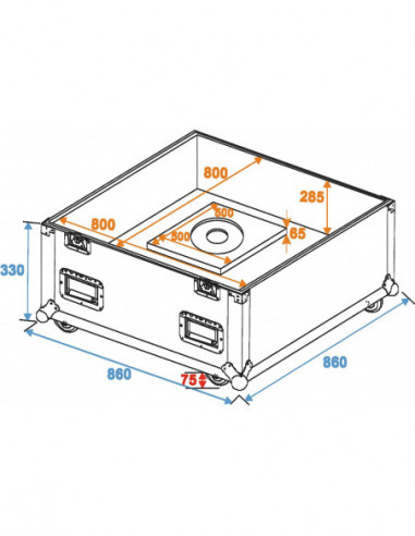 ROADINGER Flightcase Mirror Ball 75cm