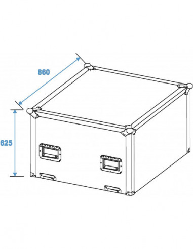 ROADINGER Flightcase Mirror Ball 75cm