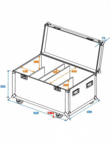 ROADINGER Flightcase 4x Audience...