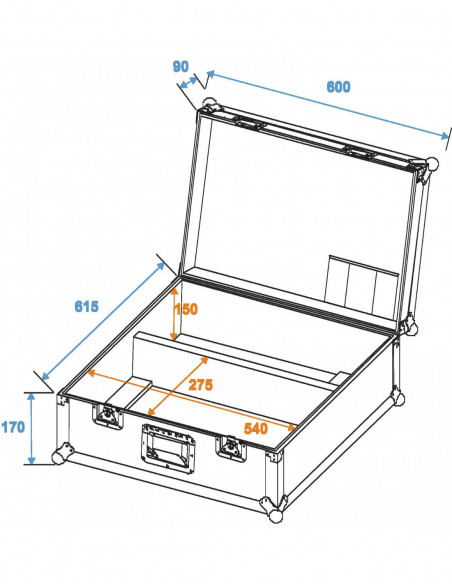 ROADINGER Flightcase 2x TS-150/TS-7/TS-255