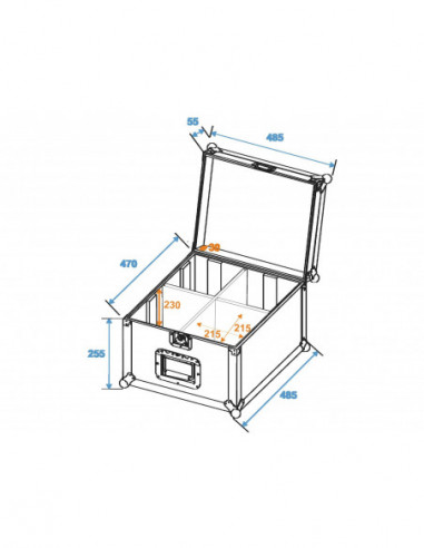 ROADINGER Flightcase 4x PAR-56 Spot...