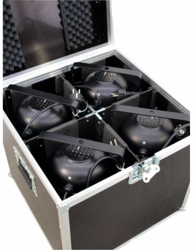 ROADINGER Flightcase 4x PAR-64 Spot long