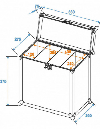 ROADINGER Flightcase 4x SLS Size M ROADINGER Flightcase 4x SLS Size M