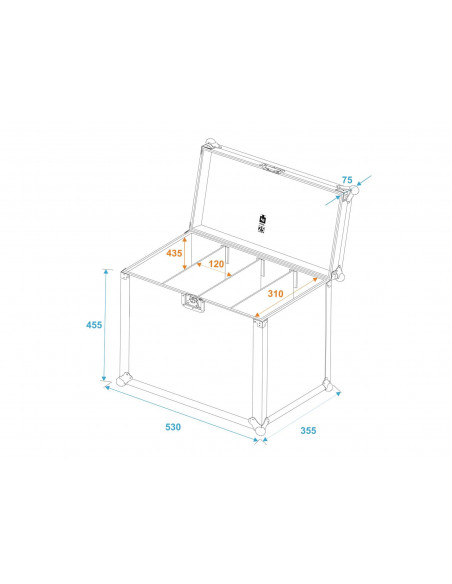 ROADINGER Flightcase 4x SLS Size L