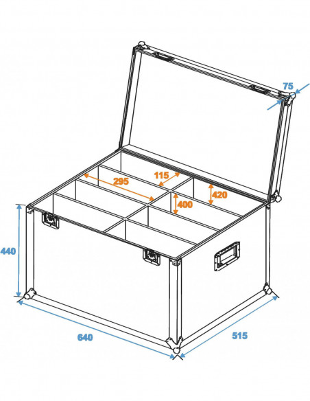 ROADINGER Flightcase 8x SLS Size L