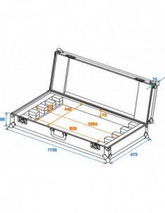 ROADINGER Flightcase 4x LED... 2