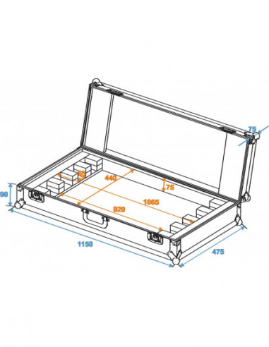 ROADINGER Flightcase 4x LED BAR-252 RGB ROADINGER Flightcase 4x LED BAR-252 RGB