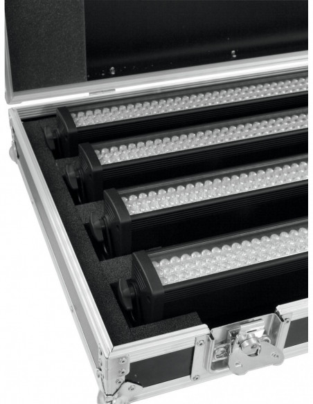 ROADINGER Flightcase 4x LED BAR-252 RGB