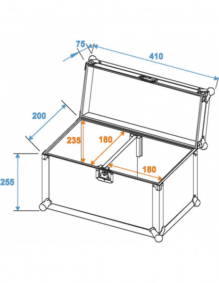 ROADINGER Flightcase 2x TMH-6/7/8/9