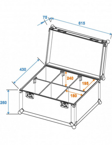 ROADINGER Flightcase 6x TMH-6/7/8/9