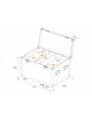 ROADINGER Flightcase 2x TMH-XB-280