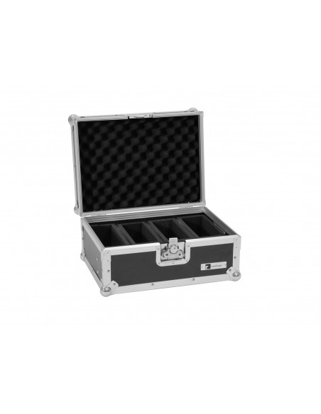 ROADINGER Flightcase EC-4AC 4x AKKU Flat Light Series