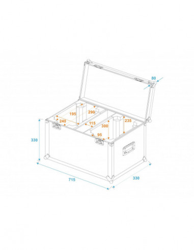 ROADINGER Flightcase 2x TMH FE-600
