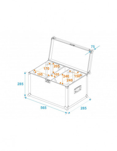 ROADINGER Flightcase 2x TMH-14/FE-300