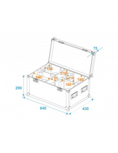 ROADINGER Flightcase 4x TMH-14/FE-300