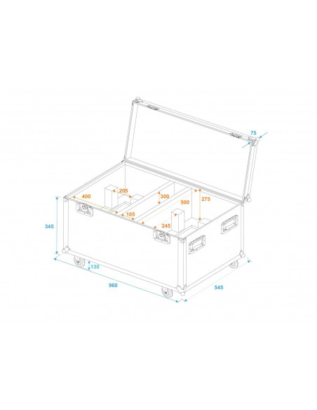 ROADINGER Flightcase 2x THA-250F