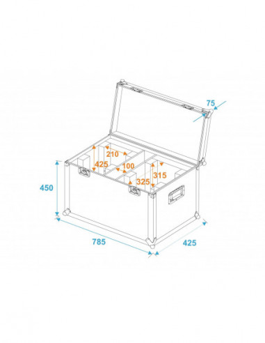 ROADINGER Flightcase 2x THA-50F ROADINGER Flightcase 2x THA-50F
