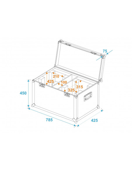 ROADINGER Flightcase 2x THA-50F