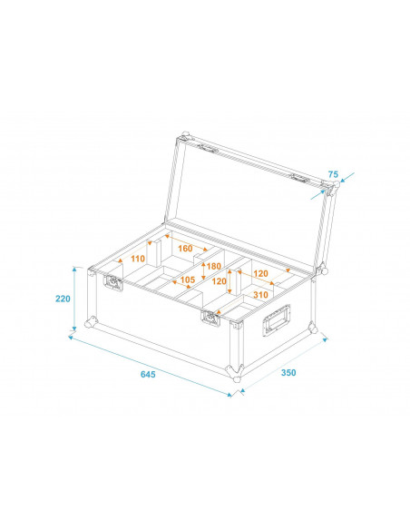 ROADINGER Flightcase 2x THA-40 PC