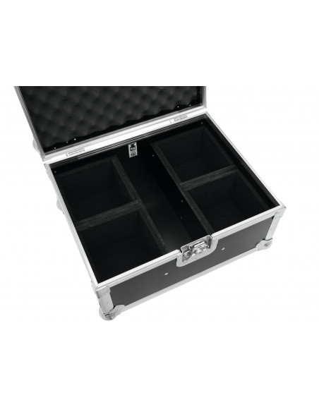 ROADINGER Flightcase 4x AKKU UP 4 QCL Spot QuickDMX