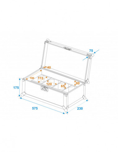 ROADINGER Flightcase 4x AKKU TL-3 TCL...