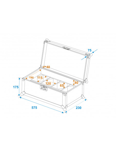 ROADINGER Flightcase 4x AKKU TL-3 TCL Trusslight