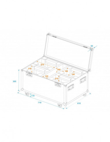 ROADINGER Flightcase 4x LED TMH-X1... ROADINGER Flightcase 4x LED TMH-X1...