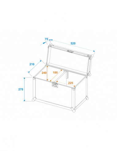 ROADINGER Flightcase 2x LED PFE-50...