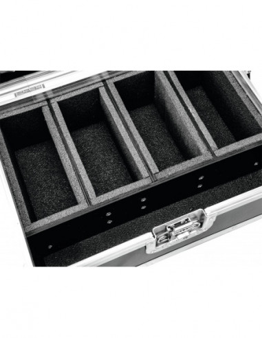 ROADINGER Flightcase 4x AKKU Flat...