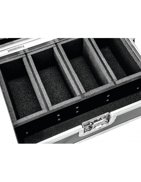 ROADINGER Flightcase 4x AKKU Flat Light Series