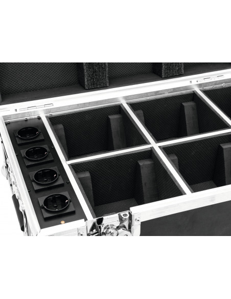 ROADINGER Flightcase 4x AKKU TL-3 Trusslight QuickDMX with charging function