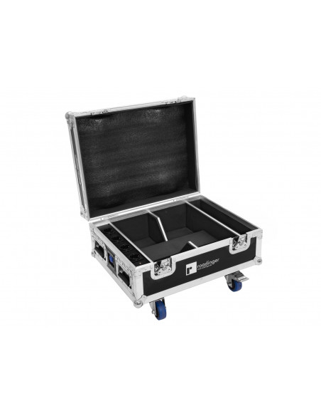 ROADINGER Flightcase 4x AKKU IP UP-4 QuickDMX with charging function