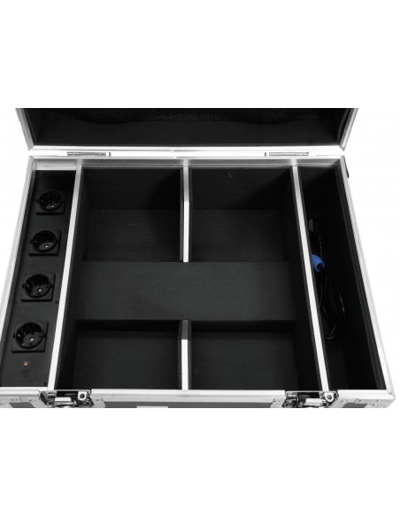 ROADINGER Flightcase 4x AKKU IP UP-4 QuickDMX with charging function