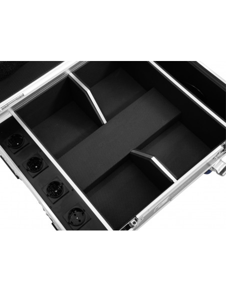 ROADINGER Flightcase 4x AKKU IP UP-4 QuickDMX with charging function