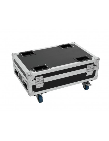 ROADINGER Flightcase 4x AKKU BAR-6 Glow QCL Flex QuickDMX with charging function