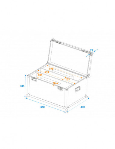ROADINGER Flightcase 2x LED PLL-360