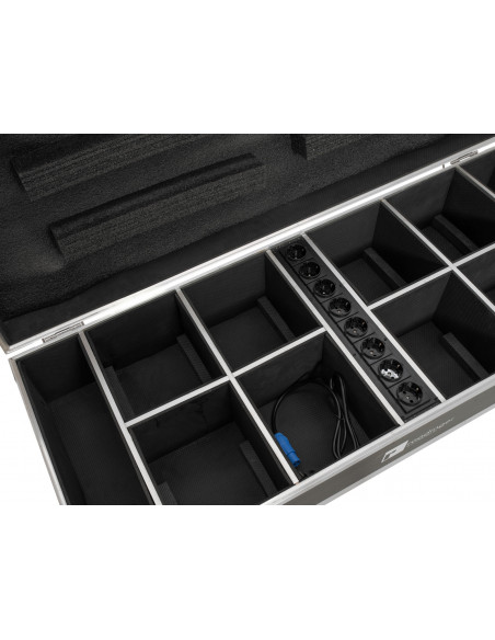 ROADINGER Flightcase 8x AKKU UP-4 QuickDMX with charging function