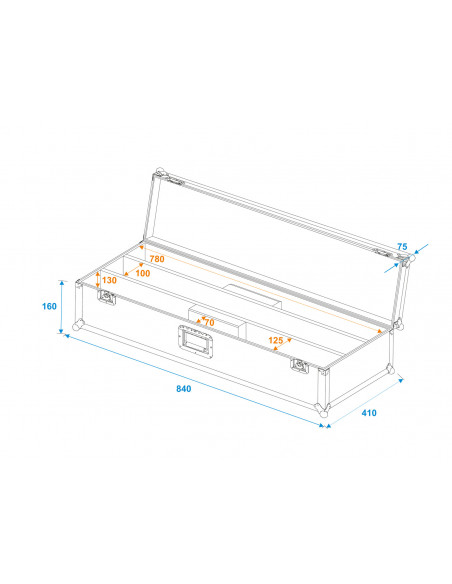 ROADINGER Flightcase 2x LED STP-10 ABL Sunbar