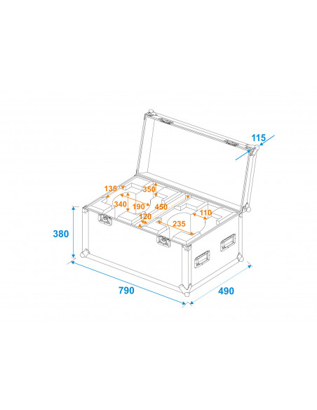 ROADINGER Flightcase 2x LED TMH-X7 Moving head