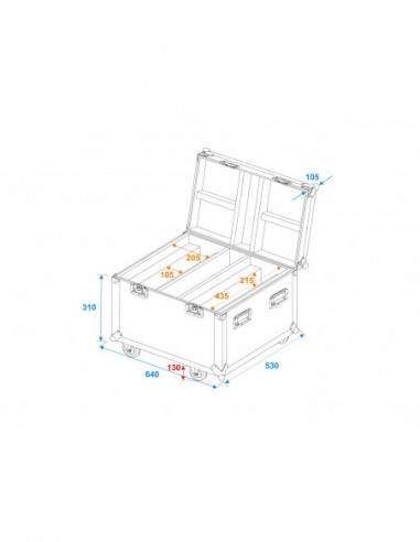 ROADINGER Flightcase 2x LED TMH-X Bar 5
