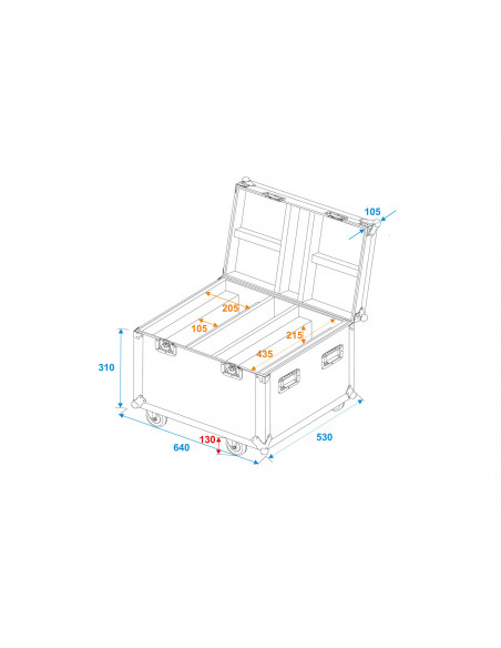 ROADINGER Flightcase 2x LED TMH-X Bar 5
