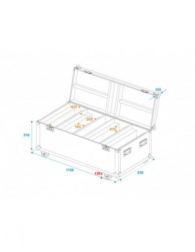ROADINGER Flightcase 4x LED TMH-X Bar 5 ROADINGER Flightcase 4x LED TMH-X Bar 5