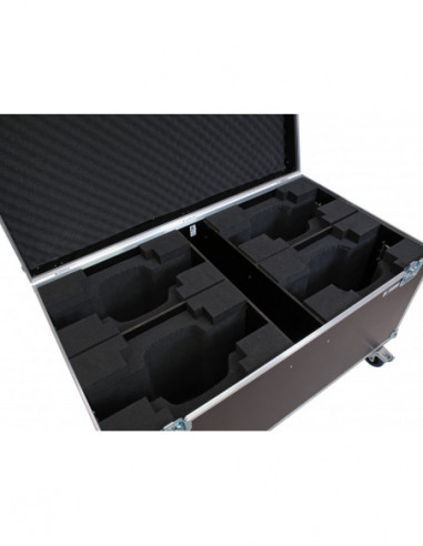 ROADINGER Flightcase 4x LED TMH-X10