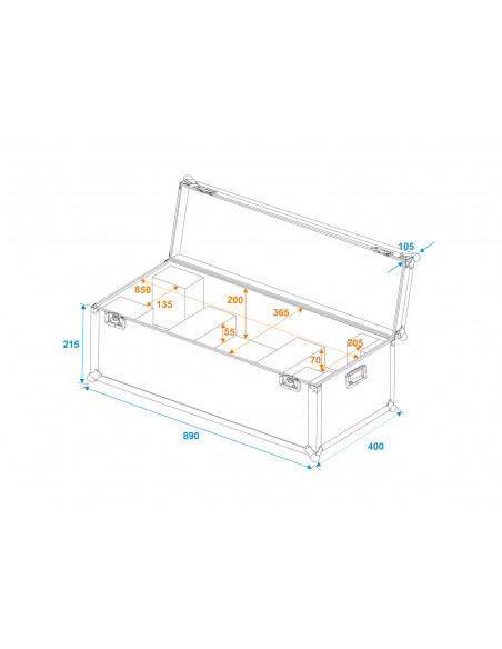 ROADINGER Flightcase 1x LED SL-400