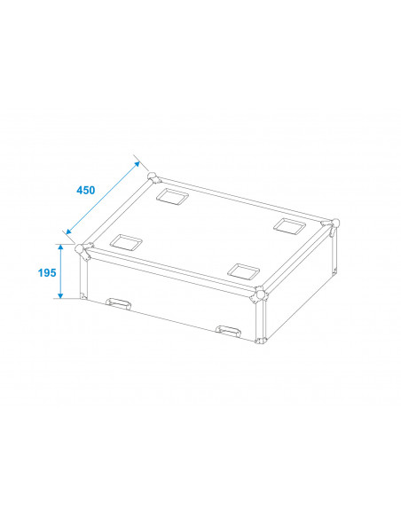 ROADINGER Flightcase 2x LED TMH-75