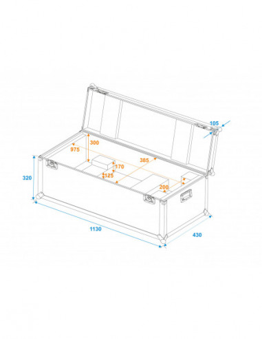 ROADINGER Flightcase 1x LED SL-600