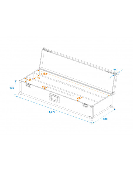 ROADINGER Flightcase 2x LED STP-7