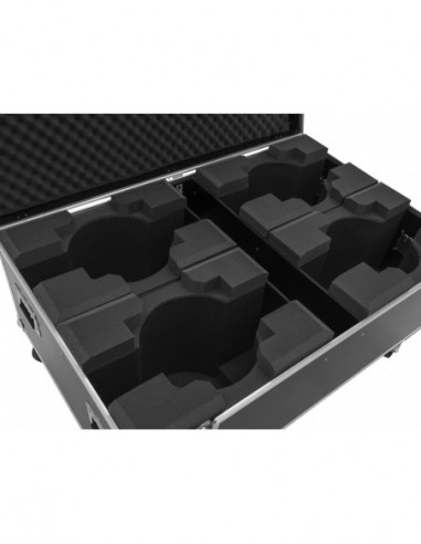 ROADINGER Flightcase 4x LED TMH-X19...