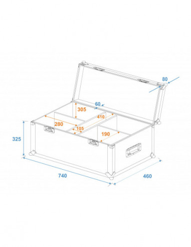 ROADINGER Flightcase 4x LED IP...