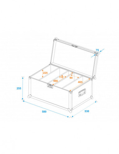 ROADINGER Flightcase 4x LED Super Strobe